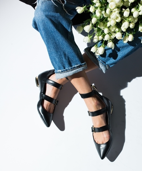 LE TALON（ルタロン）の「Le Talon×NATSU.コラボ ポインテッド3ベルトフラット◆（その他シューズ・レディース・ブラック/レッド系その他・37/37.5/36.5/35.5/36/38）」の18枚目の写真