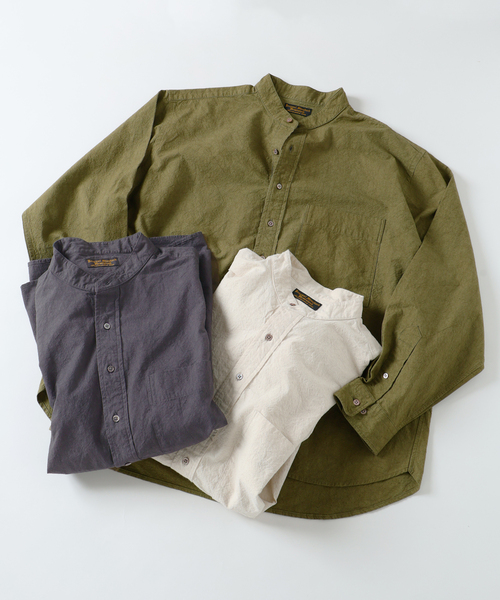 JOURNAL STANDARD J.S HOMESTEAD（ジャーナルスタンダードホームステッド）の「J.S.Homestead / バンド カラー P/O シャツ（シャツ/ブラウス・メンズ・ブラック系その他/アイボリー/カーキ・MEDIUM/LARGE）」の11枚目の写真