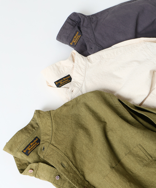 JOURNAL STANDARD J.S HOMESTEAD（ジャーナルスタンダードホームステッド）の「J.S.Homestead / バンド カラー P/O シャツ（シャツ/ブラウス・メンズ・ブラック系その他/アイボリー/カーキ・MEDIUM/LARGE）」の10枚目の写真