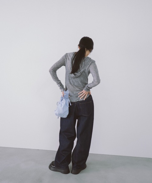 duei（デュイ）の「カーブデニムパンツ（デニムパンツ・レディース・インディゴブルー/ブラック・マルチサイズ）」の15枚目の写真