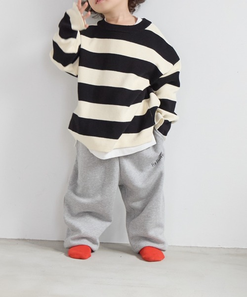 LOWRYS FARM（ローリーズファーム）の「ウラケジョグパンツ　581218（スウェットパンツ・キッズ・グリーン/レッド/アイボリー/ネイビー/グレー/ピンク/ブラック/ブルー・110cm/120cm/130cm/140cm/150cm）」の4枚目の写真