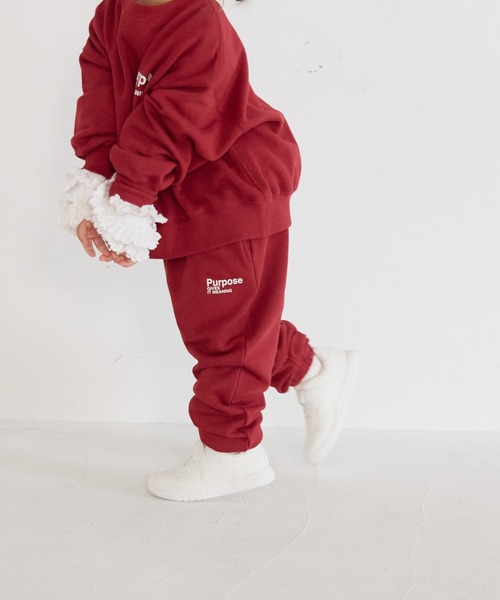 LOWRYS FARM（ローリーズファーム）の「ウラケジョグパンツ　581218（スウェットパンツ・キッズ・グリーン/レッド/アイボリー/ネイビー/グレー/ピンク/ブラック/ブルー・110cm/120cm/130cm/140cm/150cm）」の8枚目の写真