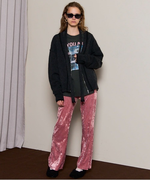 MAISON SPECIAL（メゾンスペシャル）の「With Stall Tulle Slit Cardigan/ストール付きチュールスリットカーディガン（カーディガン/ボレロ・レディース・ピンク/グレー/ブラウン・FREE）」の19枚目の写真