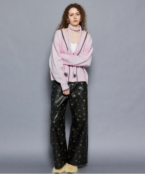 MAISON SPECIAL（メゾンスペシャル）の「With Stall Tulle Slit Cardigan/ストール付きチュールスリットカーディガン（カーディガン/ボレロ・レディース・ピンク/グレー/ブラウン・FREE）」の17枚目の写真