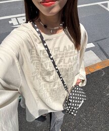 バルーンスリーブピグメントロゴロンTee