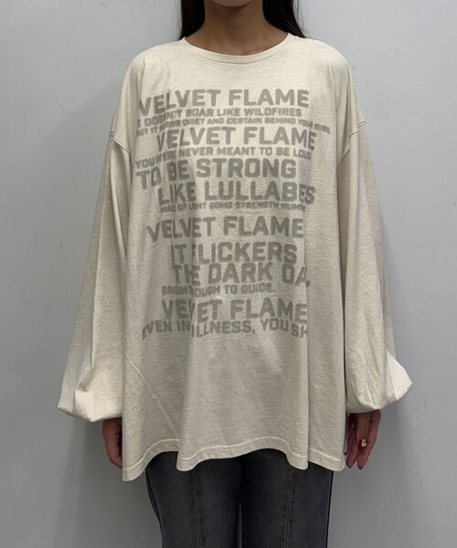 CIAOPANIC(チャオパニック)の「バルーンスリーブピグメントロゴロンTee(Tシャツ/カットソー・レディース・ピンク/オフホワイト/ブルー/チャコールグレー・ONE SIZE)」の11枚目の写真