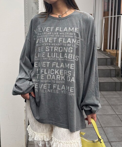 CIAOPANIC(チャオパニック)の「バルーンスリーブピグメントロゴロンTee(Tシャツ/カットソー・レディース・ピンク/オフホワイト/ブルー/チャコールグレー・ONE SIZE)」の18枚目の写真