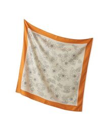 フラワー柄リバーシブルスカーフ