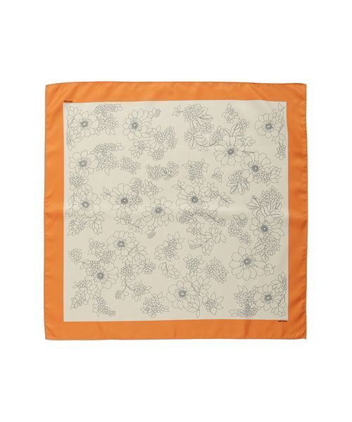 Mila Owen（ミラオーウェン）の「フラワー柄リバーシブルスカーフ（バンダナ/スカーフ・レディース・ブラウン/ボルドー/オレンジ・F）」の6枚目の写真