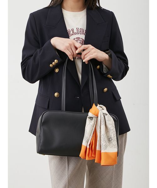 Mila Owen（ミラオーウェン）の「フラワー柄リバーシブルスカーフ（バンダナ/スカーフ・レディース・ブラウン/ボルドー/オレンジ・F）」の12枚目の写真