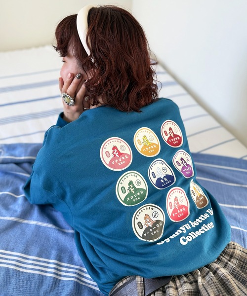 tシャツ Gyunyu bottle lid BACKモチーフロンTEE/ユニセックス レディース メンズ Gyunyu bottle lid BACKモチーフロンTEE/ユニセックス（Tシャツ