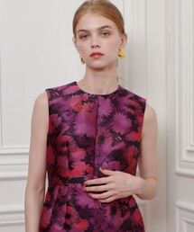 ルルウィルビー スプリングガーデンオールインワン 花柄 黒 オールインワン・サロペット|NEW ARRIVALS|allureville OFFICIAL