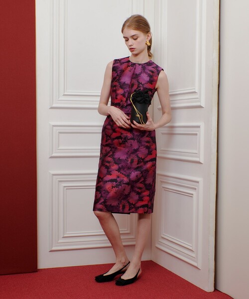 セール】【LOULOU WILLOUGHBY】LIMONTA ジャガードノースリワンピース