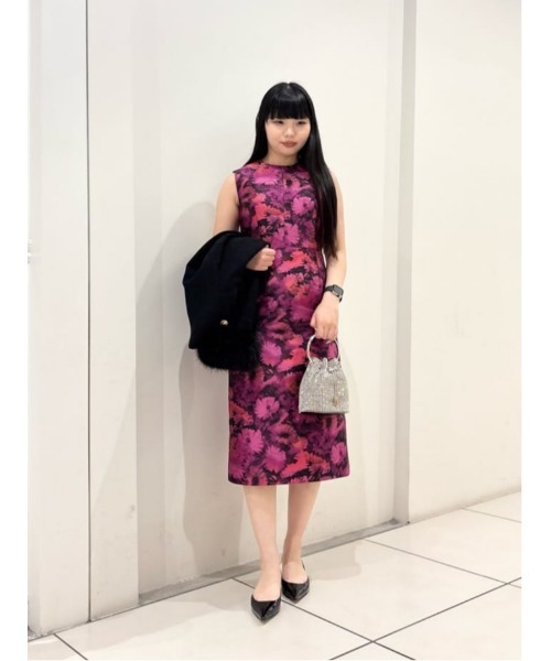 新品！ルルウィルビー　花柄　ジャガードワンピース LOULOU WILLOUGHBY】ETIQUE フラワージャガード