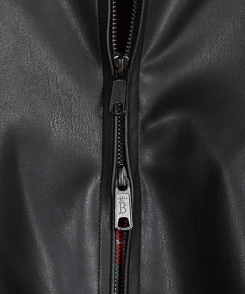 MEN'S BIGI(メンズビギ)の「【BARACUTA/バラクータ】別注フェイクレザーG9ハリントンジャケット(ライダースジャケット・メンズ・ブラック・03/02/01)」の4枚目の写真
