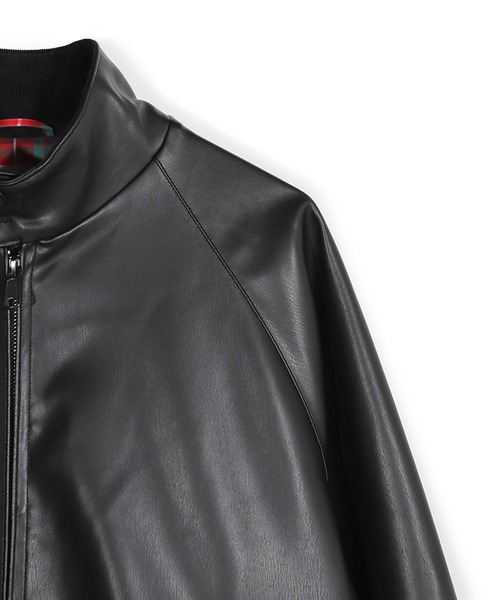 MEN'S BIGI(メンズビギ)の「【BARACUTA/バラクータ】別注フェイクレザーG9ハリントンジャケット(ライダースジャケット・メンズ・ブラック・03/02/01)」の5枚目の写真