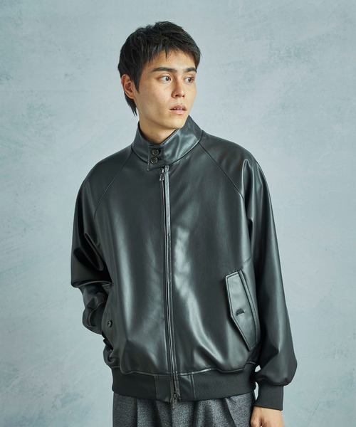 BARACUTA/バラクータ】別注フェイクレザーG9ハリントンジャケット