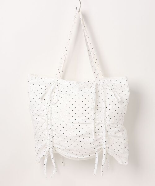 Heather（ヘザー）の「ドットシャーリングBAG　581665（トートバッグ・レディース・ブラック/ホワイト・ONE SIZE）」の13枚目の写真