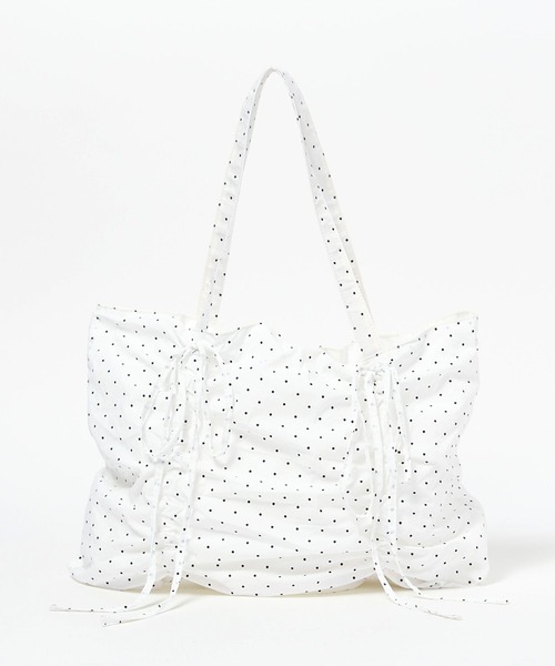 Heather（ヘザー）の「ドットシャーリングBAG　581665（トートバッグ・レディース・ブラック/ホワイト・ONE SIZE）」の2枚目の写真