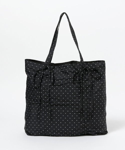 Heather（ヘザー）の「ドットシャーリングBAG　581665（トートバッグ・レディース・ブラック/ホワイト・ONE SIZE）」の5枚目の写真