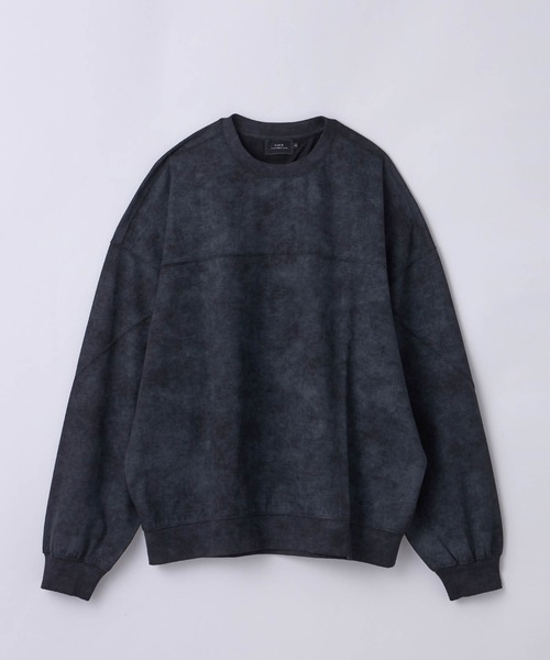 SLICK(スリック)の「【SLICK/スリック】Used Print Dolmansleeve Sweat T-Shirt/ヴィンテージドルマンスリーブスウェットTシャツ/オーバーサイズ シルエット(Tシャツ/カットソー・メンズ・ブラック/グレー・3/2/1)」の1枚目の写真
