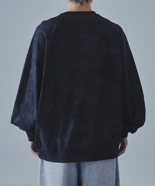 SLICK(スリック)の「【SLICK/スリック】Used Print Dolmansleeve Sweat T-Shirt/ヴィンテージドルマンスリーブスウェットTシャツ/オーバーサイズ シルエット(Tシャツ/カットソー・メンズ・ブラック/グレー・3/2/1)」の4枚目の写真