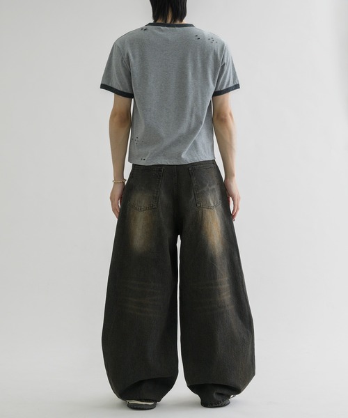 EPNK（イーピーエヌケー）の「【EPNK】Straight baggy pants / ストレートバギーパンツ（デニムパンツ・メンズ・ブラック/ブラウン系その他/グレー・SMALL/MEDIUM/LARGE）」の10枚目の写真
