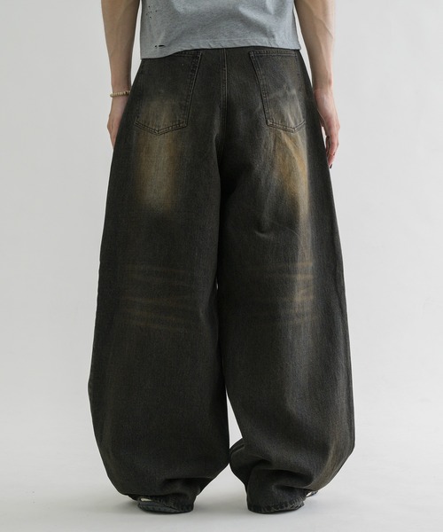 EPNK（イーピーエヌケー）の「【EPNK】Straight baggy pants / ストレートバギーパンツ（デニムパンツ・メンズ・ブラック/ブラウン系その他/グレー・SMALL/MEDIUM/LARGE）」の7枚目の写真