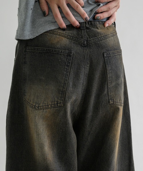 EPNK（イーピーエヌケー）の「【EPNK】Straight baggy pants / ストレートバギーパンツ（デニムパンツ・メンズ・ブラック/ブラウン系その他/グレー・SMALL/MEDIUM/LARGE）」の14枚目の写真