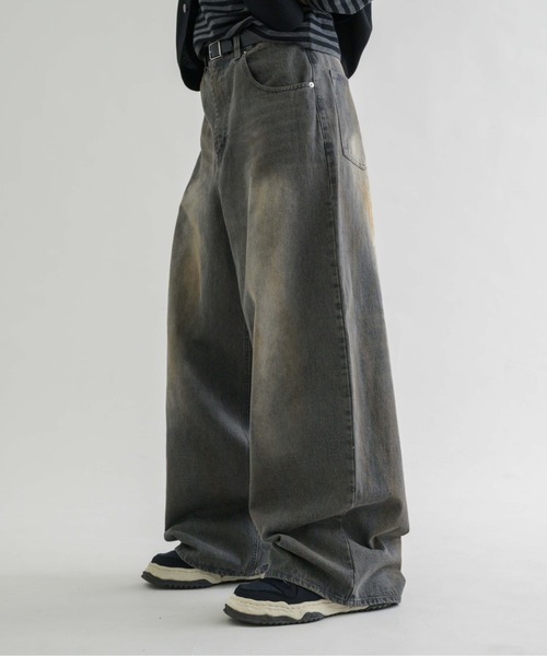 EPNK（イーピーエヌケー）の「【EPNK】Straight baggy pants / ストレートバギーパンツ（デニムパンツ・メンズ・ブラック/ブラウン系その他/グレー・SMALL/MEDIUM/LARGE）」の21枚目の写真