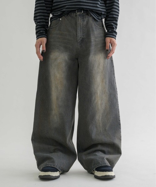 EPNK（イーピーエヌケー）の「【EPNK】Straight baggy pants / ストレートバギーパンツ（デニムパンツ・メンズ・ブラック/ブラウン系その他/グレー・SMALL/MEDIUM/LARGE）」の19枚目の写真