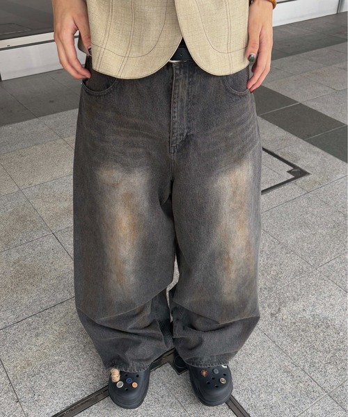 セール】【EPNK】Straight baggy pants / ストレートバギーパンツ