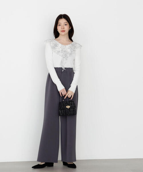 PROPORTION BODY DRESSING(プロポーションボディドレッシング)の「<ウォッシャブル>スエットイージーパンツ / 1215230905(スウェットパンツ・レディース・ホワイト系その他/ダークグレー/ブラウン系その他/グレー・P/S/MEDIUM)」の3枚目の写真