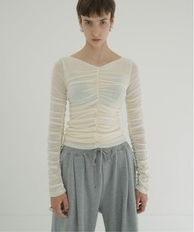 セール】RIB V NECK TOPS（Tシャツ/カットソー）｜CLANE（クラネ