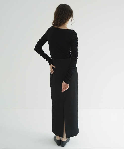 W TULLE SHIRRING TOPS（Tシャツ/カットソー）｜CLANE（クラネ