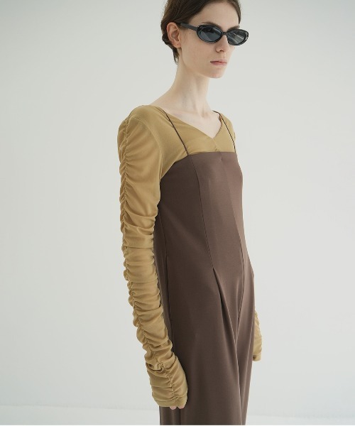 W TULLE SHIRRING TOPS（Tシャツ/カットソー）｜CLANE（クラネ