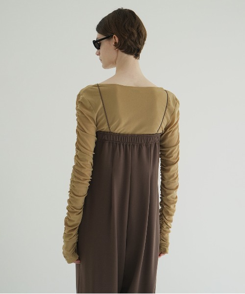 W TULLE SHIRRING TOPS（Tシャツ/カットソー）｜CLANE（クラネ