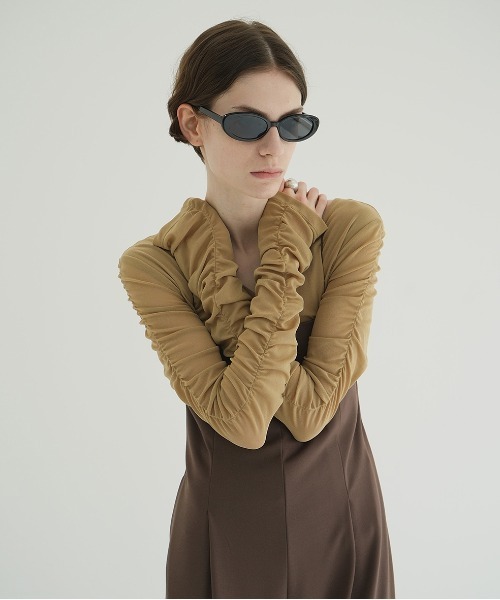 W TULLE SHIRRING TOPS（Tシャツ/カットソー）｜CLANE（クラネ