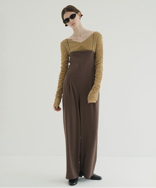 CLANE W TULLE SHIRRING TOPS ブラック W TULLE SHIRRING TOPS｜TOPS(トップス)｜CLANE OFFICIAL ONLINE