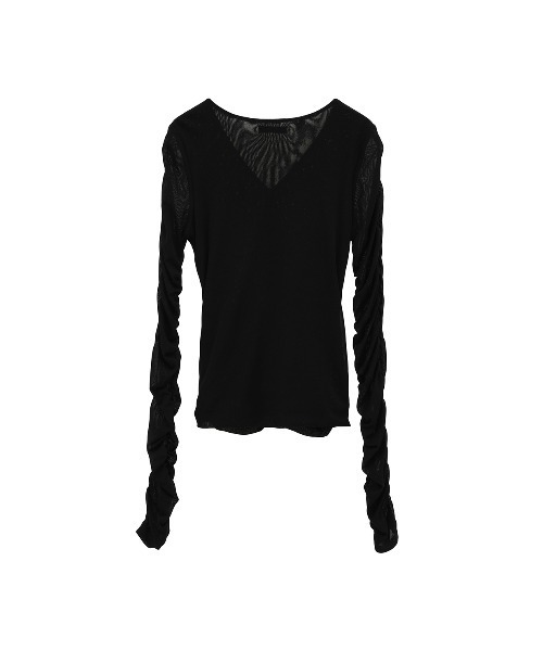 W TULLE SHIRRING TOPS（Tシャツ/カットソー）｜CLANE（クラネ）の