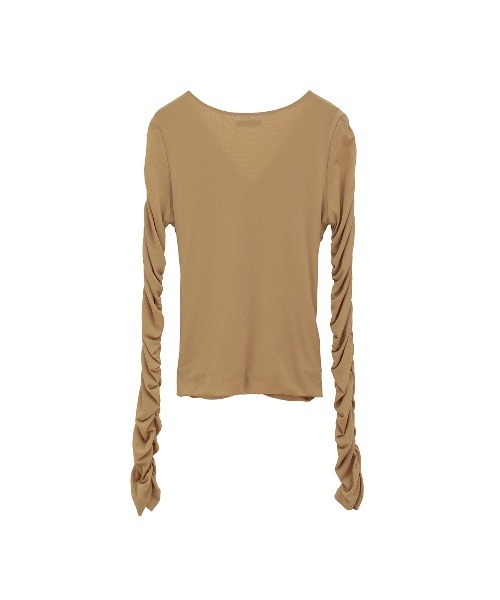 トップス CLANE W TULLE SHIRRING TOPS W TULLE SHIRRING TOPS（Tシャツ/カットソー）｜CLANE（クラネ