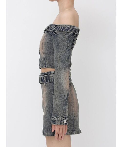 EATME(イートミー)の「ベルトオフショルデニムTOP(その他トップス・レディース・ブラウン/ブルー/ブラック・FREE)」の11枚目の写真