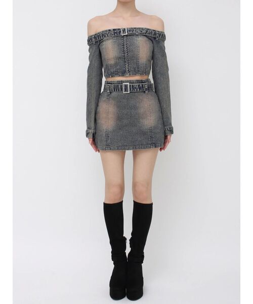 EATME(イートミー)の「ベルトオフショルデニムTOP(その他トップス・レディース・ブラウン/ブルー/ブラック・FREE)」の17枚目の写真