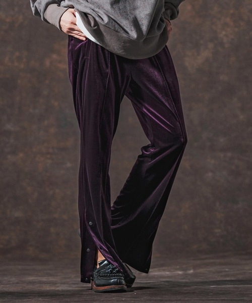 Jih Nunc(ジーヌンク)の「mp13998-ストレッチベロアフレアパンツ(JIH-R1125)(その他パンツ・メンズ・ブラック/パープル/ブラウン・L/M/S)」の3枚目の写真
