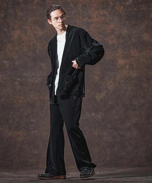 Jih Nunc(ジーヌンク)の「mp13998-ストレッチベロアフレアパンツ(JIH-R1125)(その他パンツ・メンズ・ブラック/パープル/ブラウン・L/M/S)」の7枚目の写真