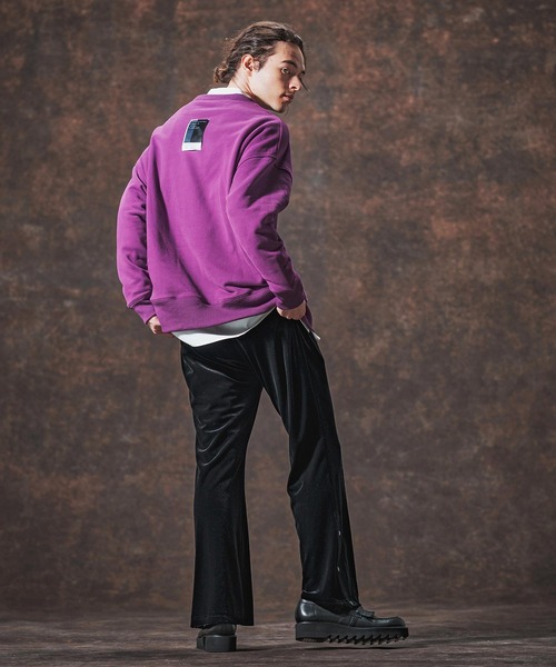 Jih Nunc(ジーヌンク)の「mp13998-ストレッチベロアフレアパンツ(JIH-R1125)(その他パンツ・メンズ・ブラック/パープル/ブラウン・L/M/S)」の8枚目の写真
