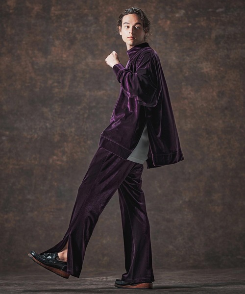 Jih Nunc(ジーヌンク)の「mp13998-ストレッチベロアフレアパンツ(JIH-R1125)(その他パンツ・メンズ・ブラック/パープル/ブラウン・L/M/S)」の18枚目の写真