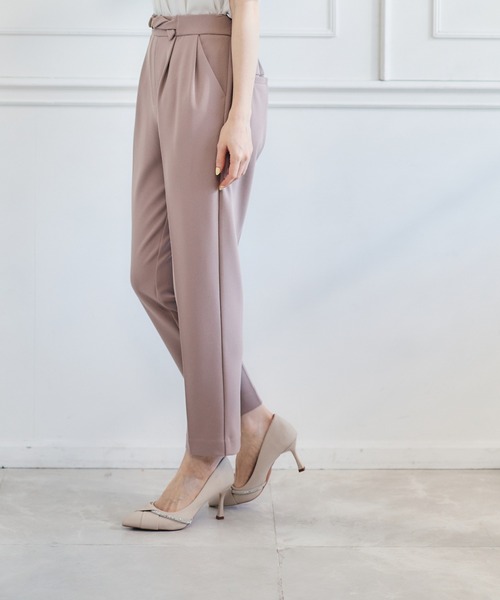 12Twelve Agenda（トゥエルブ　アジェンダ）の「ウォッシャブルハイストレッチジョーゼットテーパードパンツ（その他パンツ・レディース・チャコールグレー/ベージュ/ネイビー・M/S）」の18枚目の写真
