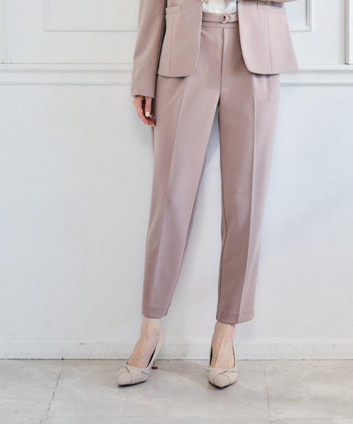 12Twelve Agenda（トゥエルブ　アジェンダ）の「ウォッシャブルハイストレッチジョーゼットテーパードパンツ（その他パンツ・レディース・チャコールグレー/ベージュ/ネイビー・M/S）」の19枚目の写真
