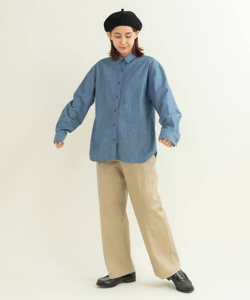 CHILD WOMAN（チャイルドウーマン）の「インディゴシャンブレー チェーン風刺繍シャツ（シャツ/ブラウス・レディース・ブルー・FREE）」の17枚目の写真